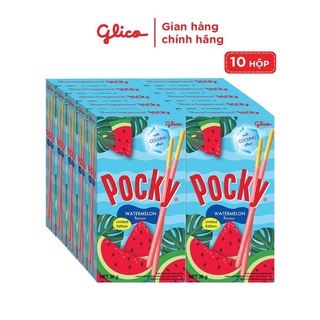Combo 10 hộp bánh snack que Pocky vị Dưa Hấu 35G
