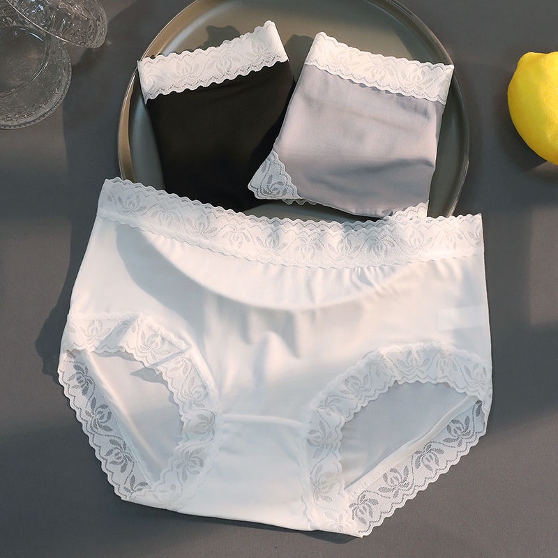 Quần Lót Cotton Lụa Lạnh Không Đường May Kháng Khuẩn Phong Cách Hàn Quốc Nhật Bản Cho Nữ