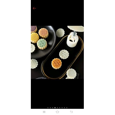 Khuôn trung thu vân mây 50g 6 mặt kèm nhấn