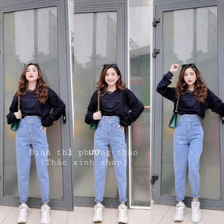 quần jeans baggy cạp cao 2 cúc phong cách thảo xinh shop