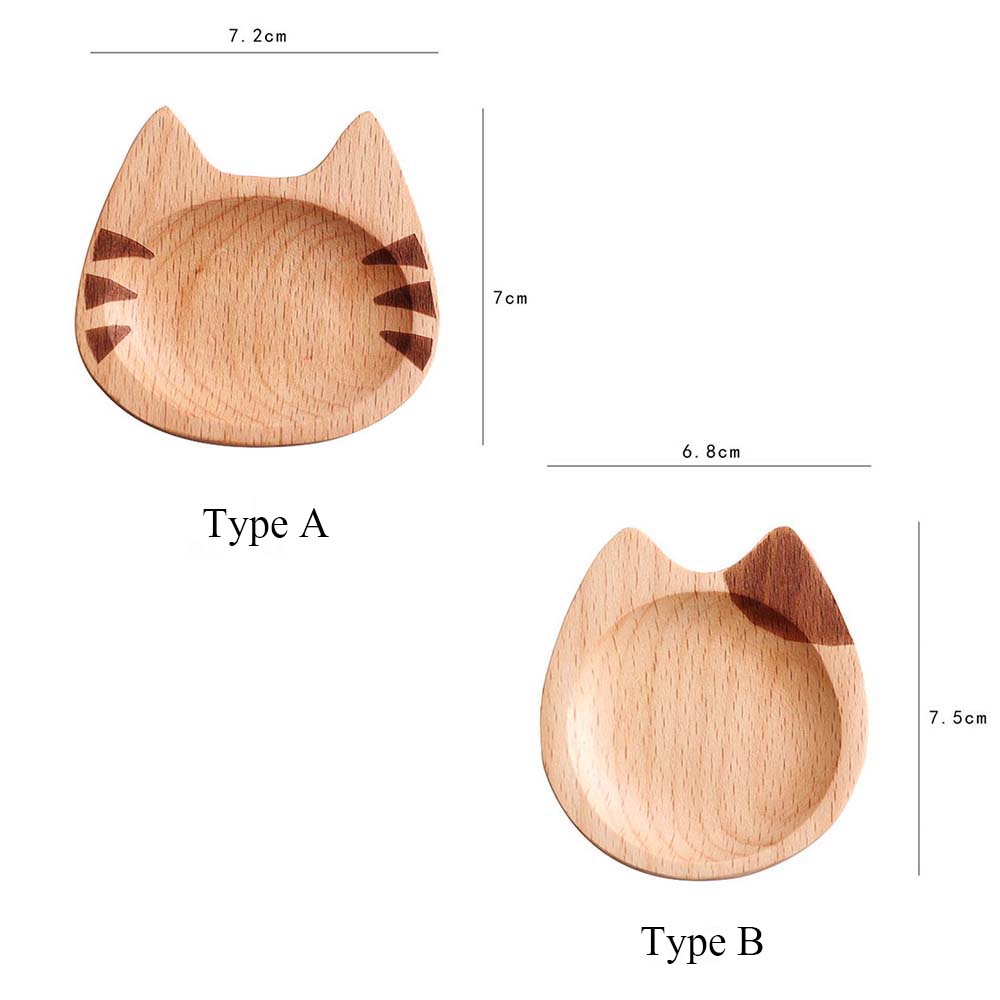 Đĩa Gỗ Mini Đựng Nước Chấm / Sushi / Nước Sốt / Giấm Kiểu Hoạt Hình Sáng Tạo Phong Cách Nhật Bản