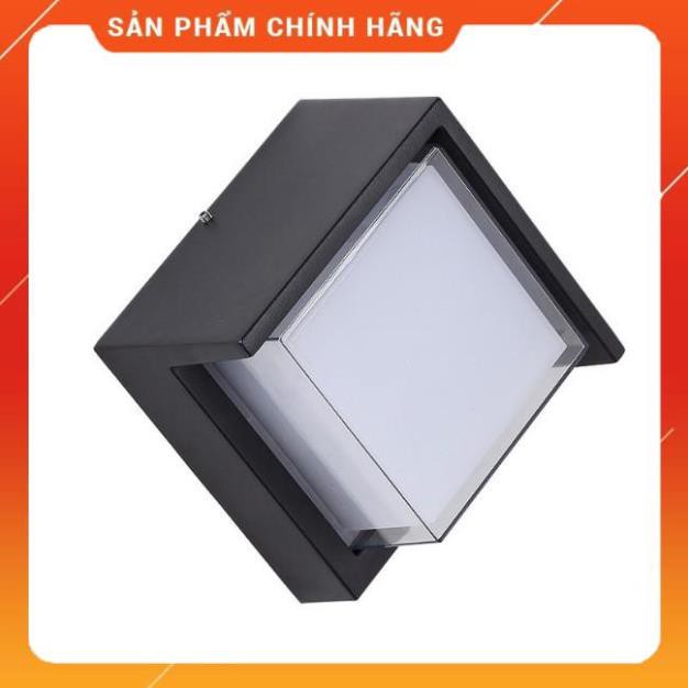 Đèn tường hình khối vuông đen dùng ngoài trời