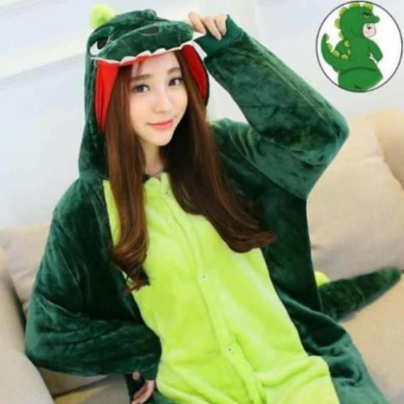 Bộ đồ thú đồ ngủ khủng long xanh - khủng long hồng ưu đãi 25K khi tìm BỘ ĐỒ THÚ TRÊN 500K 45 12