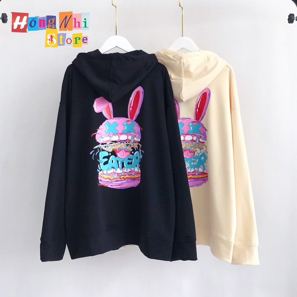 Áo Hoodie Zip In Hình Thỏ Hồng 2 Dáng Rộng - Khoác Hoodie Dây Kéo In Hình Unisex - MM | BigBuy360 - bigbuy360.vn