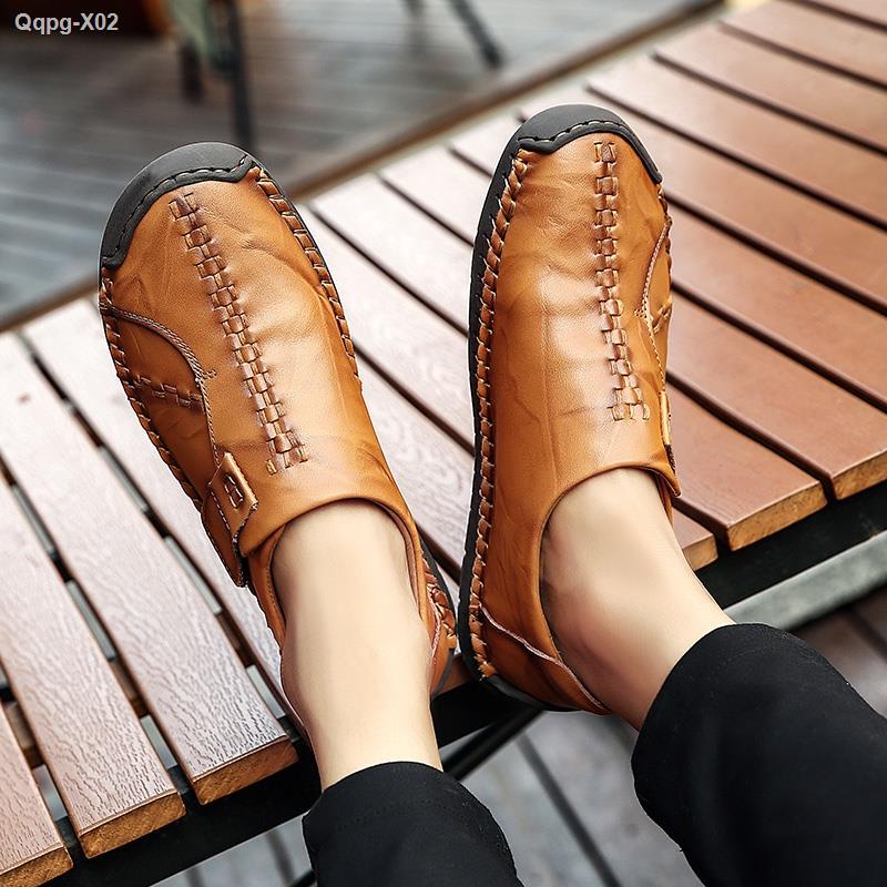 ◐ 【Gửi hàng từ Trung Quốc】Kích thước 38.46 Giày da nam Giày thông thường Dày đậu Hà Lan Giày lái xe Giày công sở thời tr