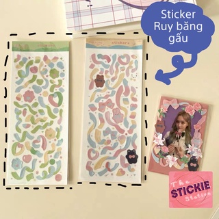 [XẢ KHO CỰC RẺ] Sticker Ruy Băng Gấu Siêu Cute - Hình Dán Trang Trí Toploader