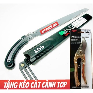 CƯA CẦM TAY TOP 350MM ( CÓ BAO ĐỰNG ) TẶNG KÉO CẮT CÀNH TOP NHẬT BẢN