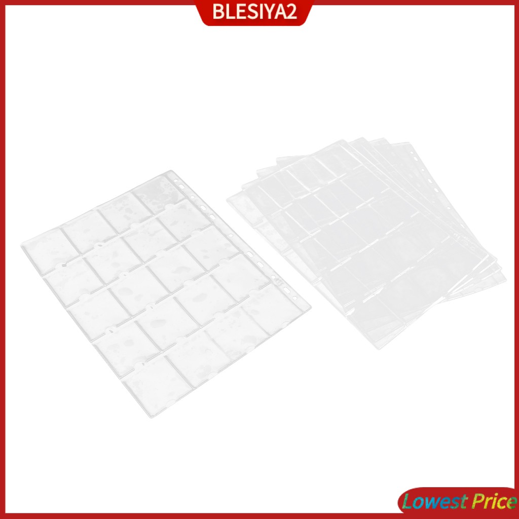 [BLESIYA2] 10 Pages Coin Pocket Collection Holder Clear Album Sleeves Coin Capsules