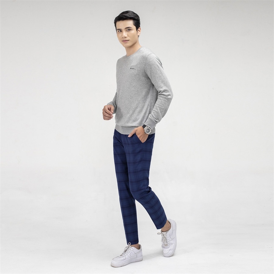 Quần âu nam ARISTINO họa tiết kẻ tinh tế, thời thượng, quần đứng dáng trẻ trung - ATR03709