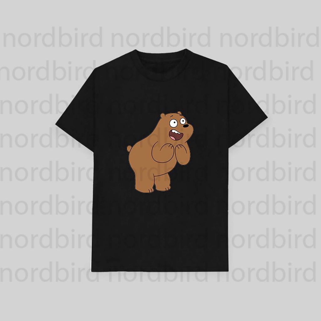 Áo thun phông đen in hình CHÚNG TÔI ĐƠN GIẢN LÀ GẤU hoạt hình anime chibi thời trang nam nữ cá tính