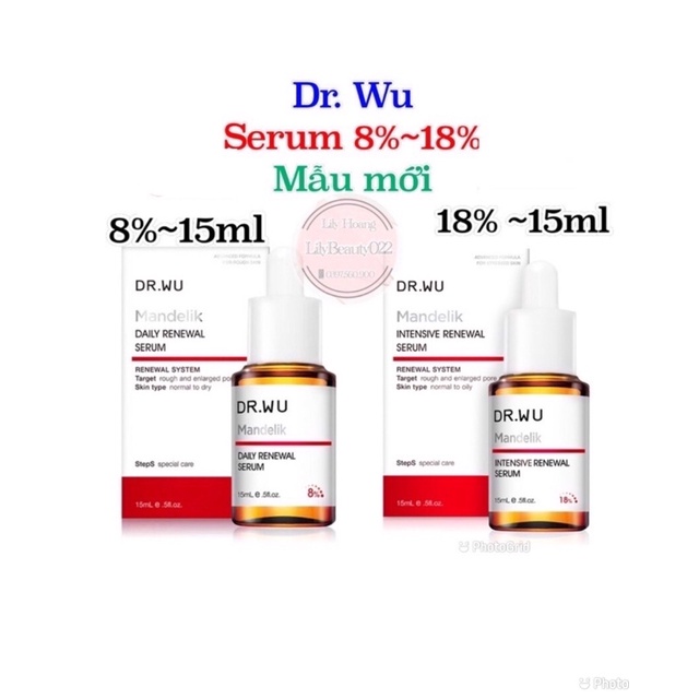 Serum Dr.Wu mandelic acid 18% 8% Đài Loan