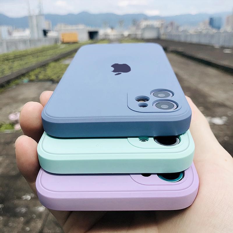 Ốp lưng Silicone Mềm Màu Trơn Cá Tính Cho Iphone 13 11 Pro Max Xs Max Se 2020 8 7 6s Plus 12 13 Pro Max Ốp Điện Thoại