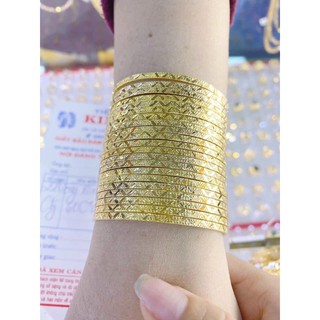 [MẪU MỚI] Bộ 7 Chiếc Vòng Ximen Khắc Chữ XO Tinh Xảo Đẹp Mắt Phù Hợp Đeo Dự Tiệc - Khóa Bấm Chắc Chắn - Trang Sức Nữ Đẹp