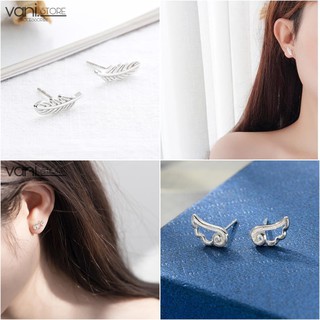 Bông Tai Hình Đôi Cánh Thiên Thần, Chiếc Lông Vũ - Khuyên Tai Bạc S925 [TS000066]