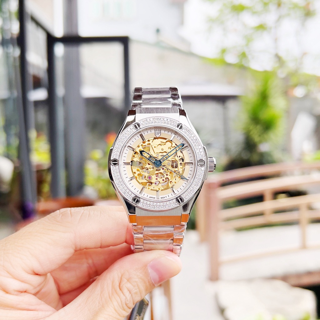 Đồng hồ nam dây kim loại Olym Pianus OP990-45 OP990-45.24 OP990-45.24ADGS trắng