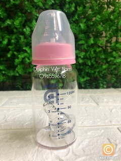 Bình sữa thuỷ tinh 120ml/240ml Dolphin
