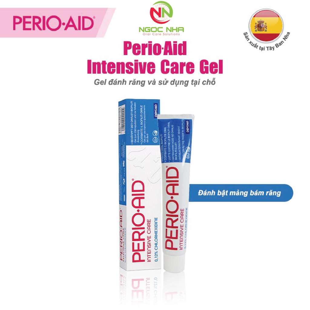 Kem đánh răng ngăn ngừa viêm nướu viêm nha chu Perio-Aid Intensive Care 75ml/ Tây Ban Nha (dạng gel)