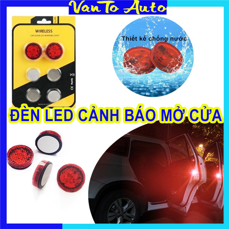 ⚡VIDEO THẬT⚡ Bộ 2 Đèn Led Cảnh Báo Mở Cửa Xe Ô Tô ( Loại Mạch Xịn)