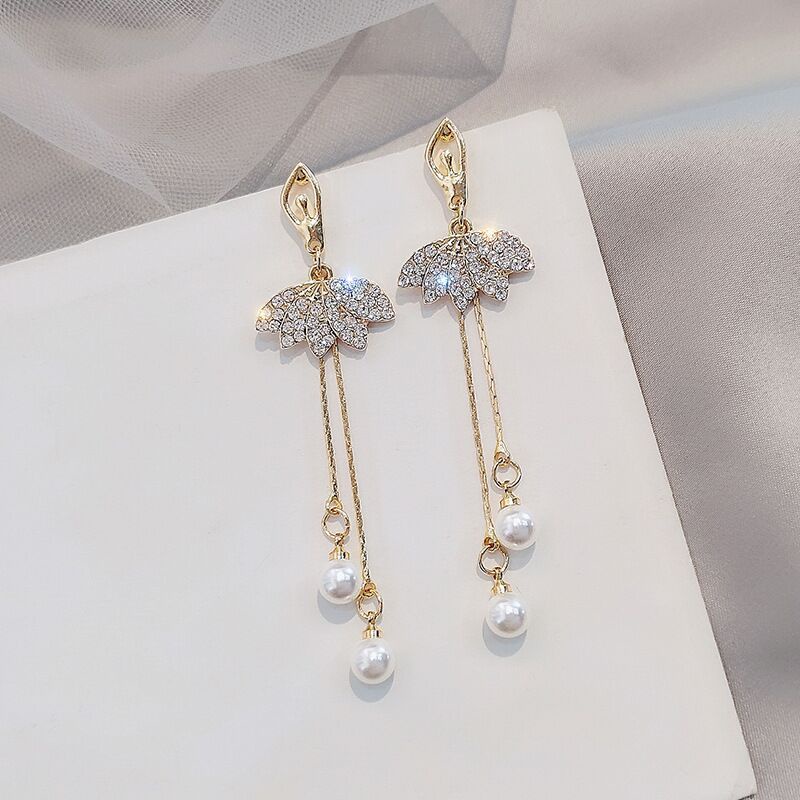 Bông Tai Tua Rua Dáng Dài Xinh Xắn Thời Trang