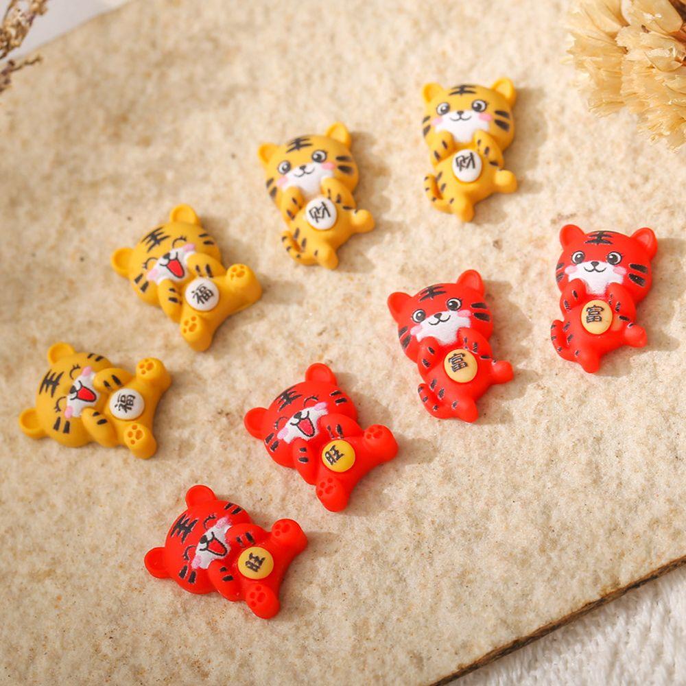 Phụ Kiện Trang Trí Móng Tay Hình Hổ Hoạt Hình Dễ Thương DIY