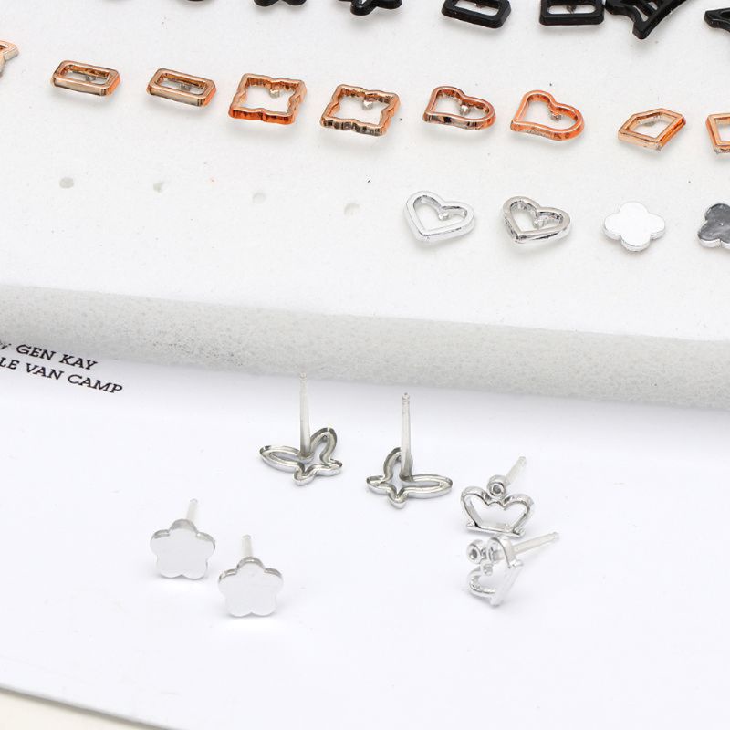 100 Đôi Bông Tai Xỏ Lỗ Nhiều Kiểu Dáng Không Gây Dị Ứng Cho Nữ