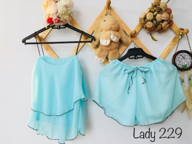 Đồ ngủ, mặc nhà Voan hai dây hai tầng hai lớp | BigBuy360 - bigbuy360.vn