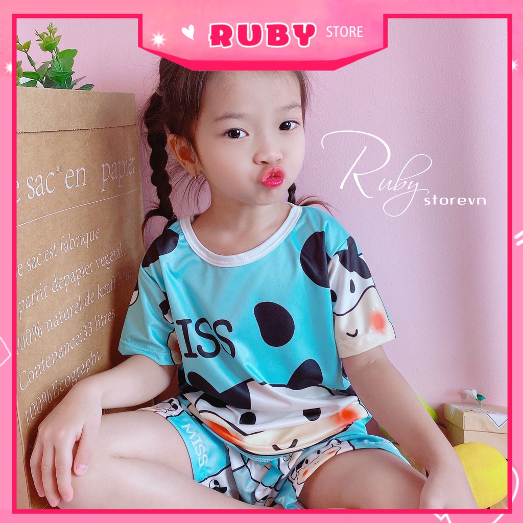 [ Đồ bộ gia đình ] Set bộ bò sữa 5kg đến 70kg chất vải thun mềm mịn mát cho trẻ em và người lớn DBRBD FULL SIZE