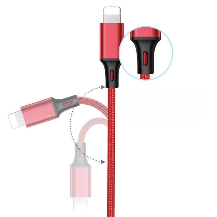 ⚡️CÁP SẠC 3 ĐẦU⚡️Cáp Sạc- Truyền Dữ Liệu USB Chia 3 Đầu Cắm Micro USB Type- C Lightning Tiện Dụng