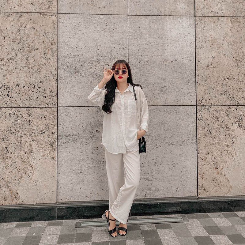 Áo sơ mi đũi nữ dài tay, áo sơ mi trắng nữ Form rộng 𝐒𝐓𝐘𝐋𝐄 𝐔𝐋𝐙𝐙𝐀𝐍𝐆 - Chất đũi xước cực Mềm - Min - Mát | SchoolF | BigBuy360 - bigbuy360.vn