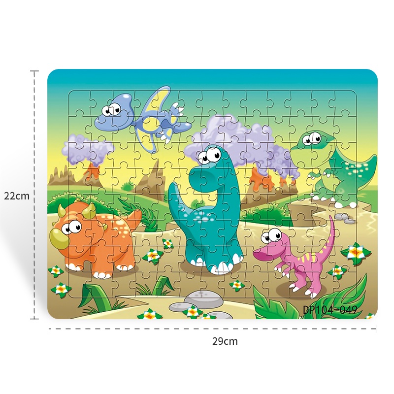 Bộ Đồ Chơi Xếp Hình Gồm 104 Mảnh Ghép Đáy Hình Động Vật 3 + Giáo Dục Sớm Cho Bé