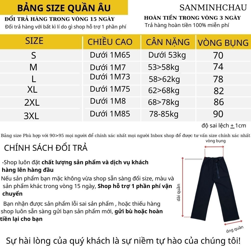 Quần Tây Nam Sanminhchau Quần Âu Nam Ôm Dáng Phong Cách Hàn Quốc Lịch Lãm Sang Trọng Không Bai Xù Qd304 | BigBuy360 - bigbuy360.vn