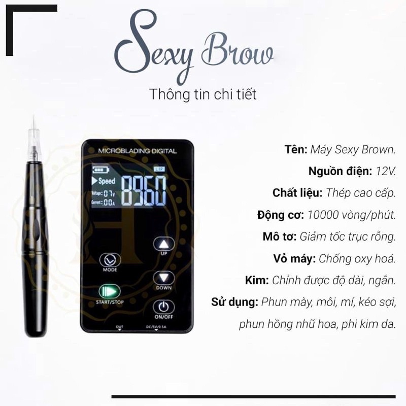 [CHÍNH HÃNG] Máy phun xăm KTS  tạo hạt sợi SEXY BROWS MICRO BLANDING DIGITAL-Chính Hãng.