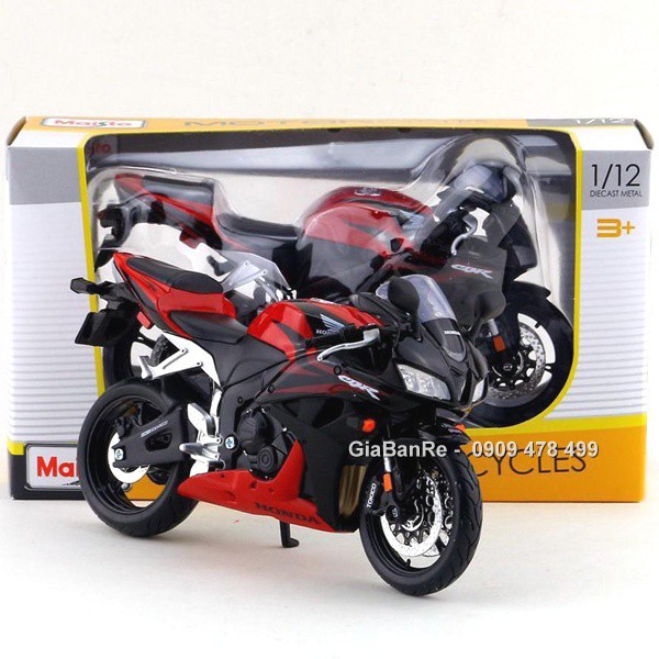 MÔ HÌNH XE MOTO HONDA CBR 600RR ĐỎ ĐEN TỈ LỆ 1:12 - MAISTO - 8670