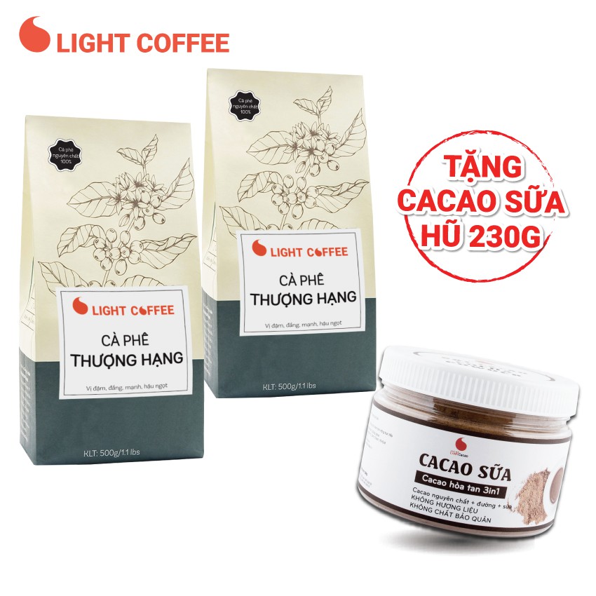 Cà phê bột Thượng Hạng Light Coffee 500g combo 2 gói