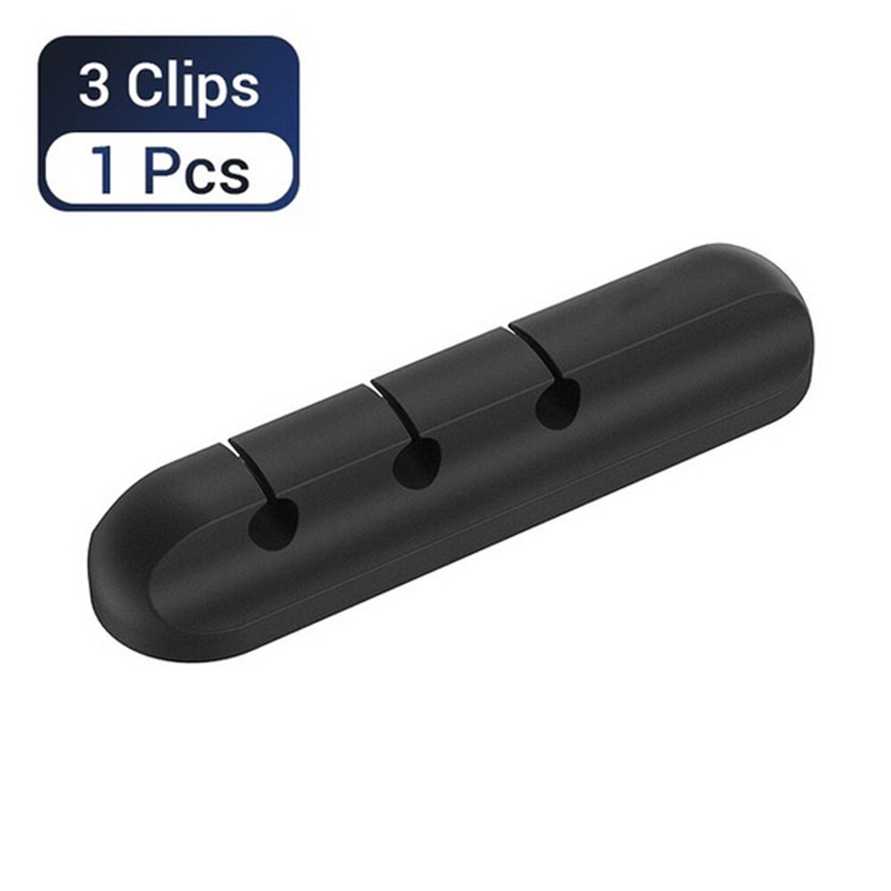 Thanh silicon nhiều khe gắn cố định dây cáp sạc, dây điện, tai nghe, sắp xếp gọn gàng dây nhợ cho bàn làm việc, xe hơi