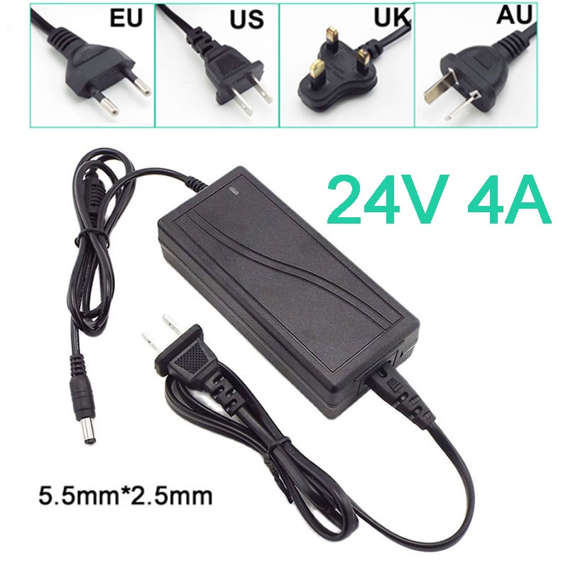 Bộ Chuyển Đổi Nguồn Điện 24V 4A AC 110V 220V Sang DC Cho Màn Hình LED