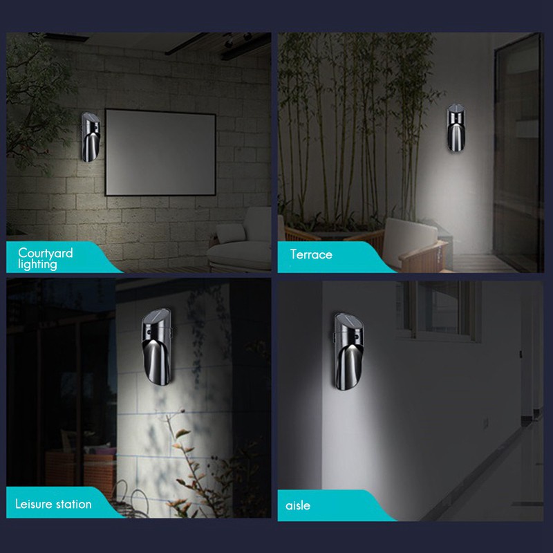 Solar Light Wall Light Outdoor Waterproof Smart Garden Light White