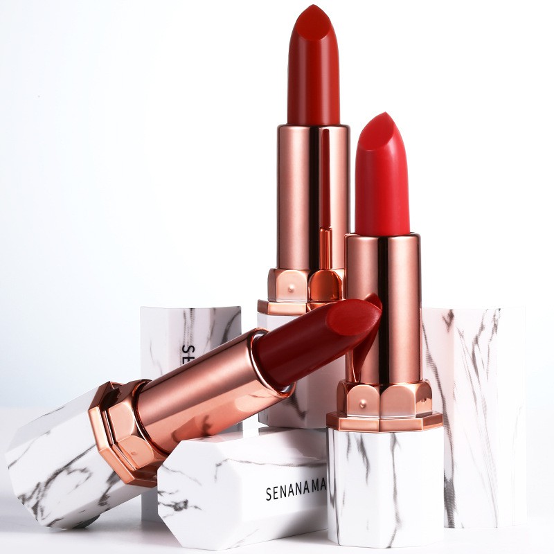 [Hàng mới về] Son môi trang điểm dưỡng ẩm lâu trôi không phai màu họa tiết đá cẩm thạch nhẹ và sang trọng | BigBuy360 - bigbuy360.vn