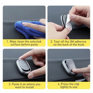 Miếng dán móc treo đa năng Baseus Beetle Vehicle Hook (2 PCS / Set )