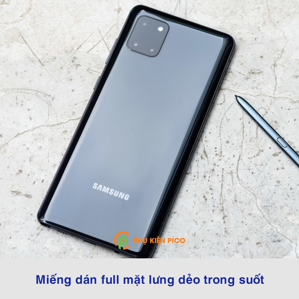 Dán lưng Samsung Note 10 Lite full mặt lưng trong suốt PPF tự phục hồi vết xước - Dán dẻo Samsung Galaxy Note 10 Lite