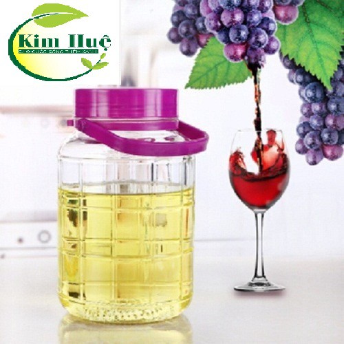 Bình Ngâm Rượu Sâm Thủy Tinh Quai Xách 10 Lít