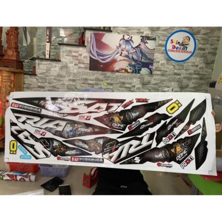 Tem rời Satria Fi dán xe đen