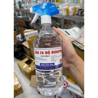 ⛑cồn 70 độ bidopha chai 1000ml có vòi xịt sát khuẩn