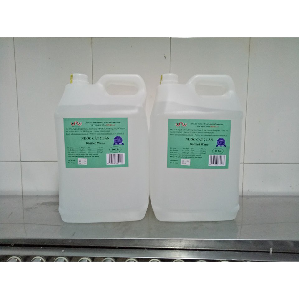 Nước cất 2 lần 10 lít