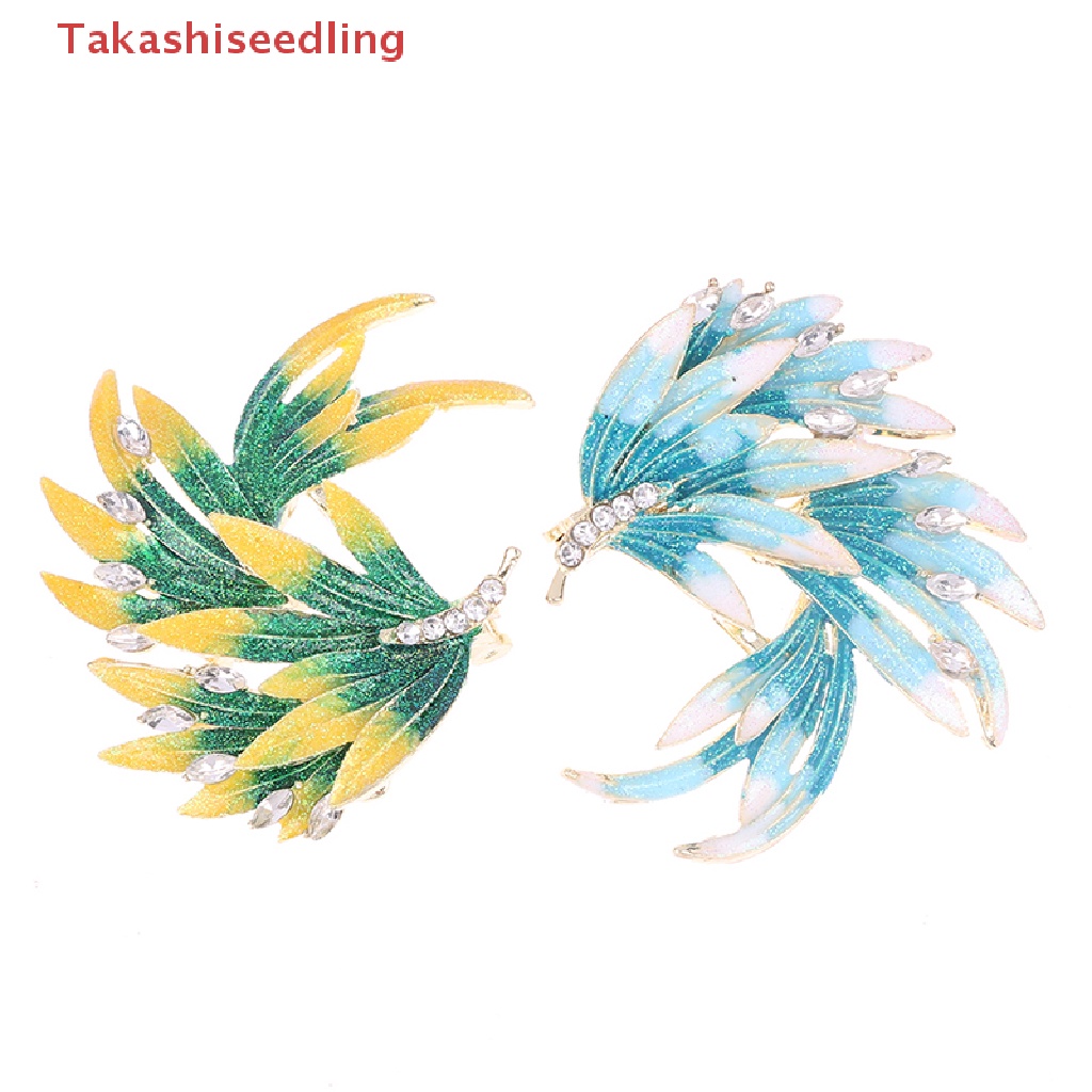(Takashiseedling) Trâm Cài Áo Vest Hình Lông Vũ Phượng Hoàng Phong Cách Retro Thanh Lịch Dễ Phối Đồ