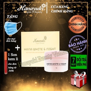 Kem dưỡng trắng da ban đêm Hanayuki🍀CHÍNH HÃNG🍀 bật tông vượt trội - Hana White&Night mini