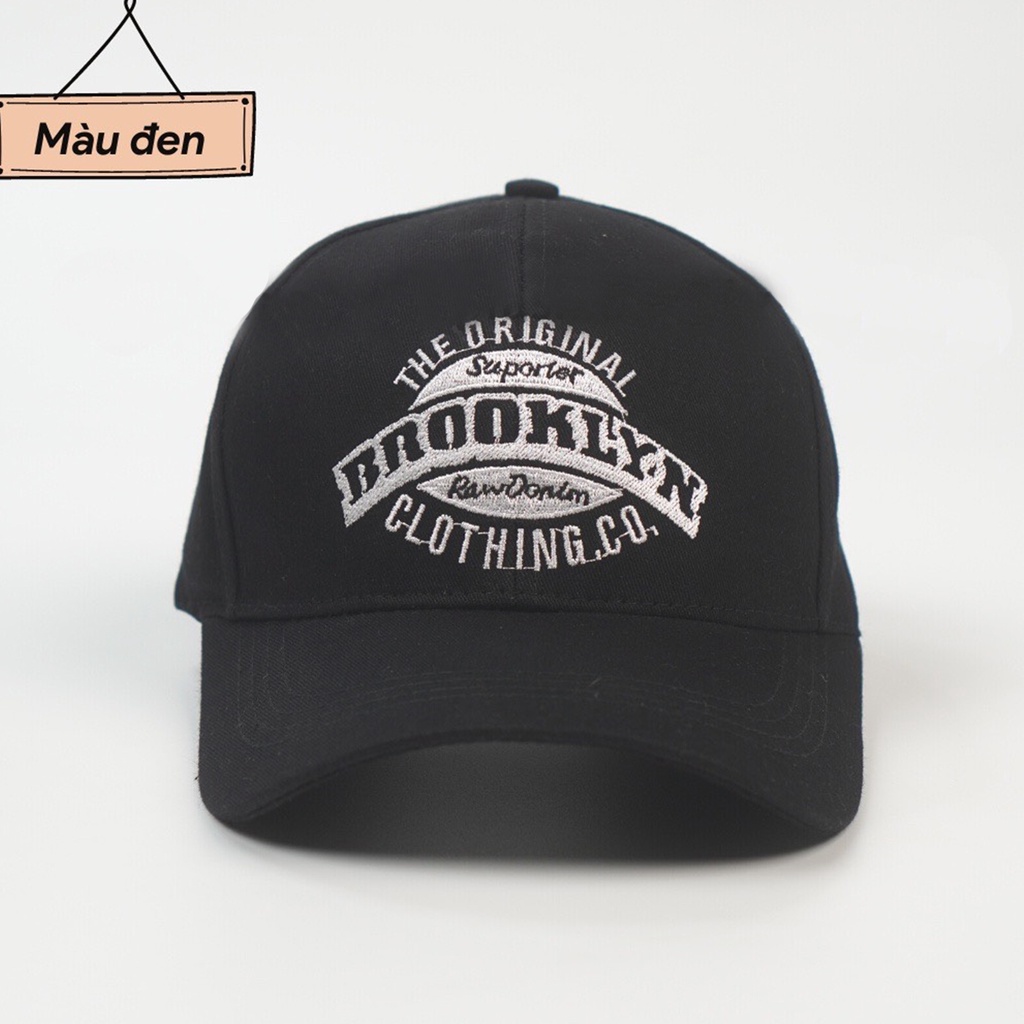 Mũ Lưỡi Trai Nón Kết Nhung Cao Cấp Thêu Chữ Brooklyn 470 Phong Cách Ulzzang Form Unisex Nam Nữ - Hazo