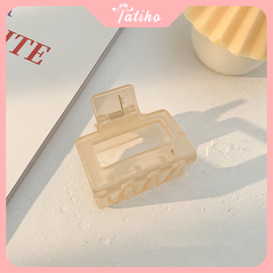 Kẹp Tóc Càng Cua Hình Vuông Trơn Size 9cm Hottrend Phong Cách Hàn Quốc Hottrend Dễ Thương - Tatiho - Mã KT011