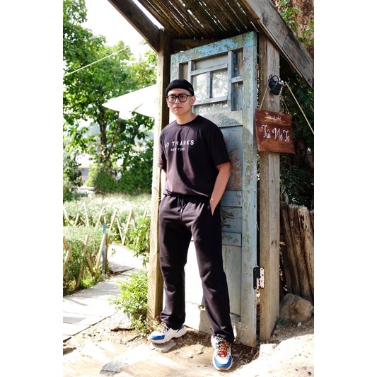 (Kèm clip) RYAN - Áo thun nam NO THANKS ngắn tay vải cotton cổ bo tròn thương hiệu RYAN form rộng phong cách Hàn Quốc | BigBuy360 - bigbuy360.vn