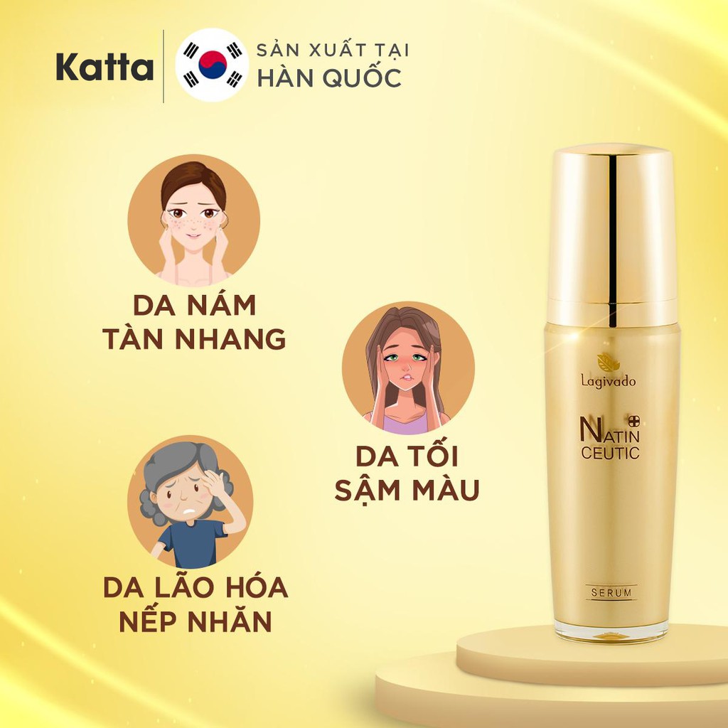 Tinh chất serum dưỡng da mềm mịn, chống lão hóa da HÀN QUỐC NATIN CEUTIC SERUM 50ml - Katta